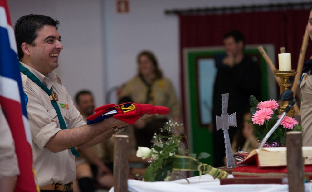 A Bandeira de Agrupamento foi entregue durante a Cerimónia.