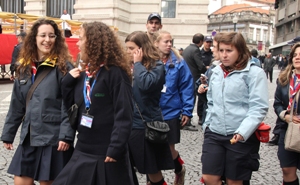 Muitos dos escuteiros participantes nas cerimónias pertenciam à IVª Secção