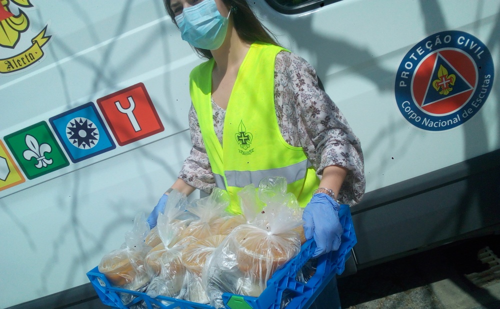 Recolha e distribuição de alimentação.