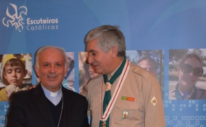 D. António Santos com o Chefe Nacional do CNE, Norberto Correia.
