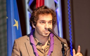 Márcio Barcelos no Fórum Europeu da Juventude.