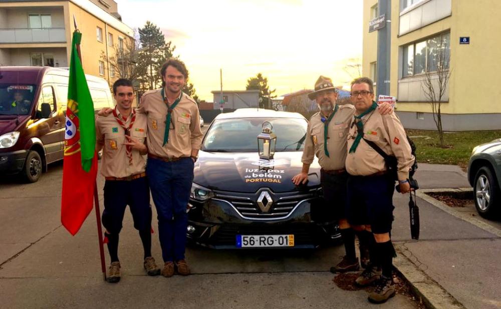 Delegação portuguesa já com a Luz.