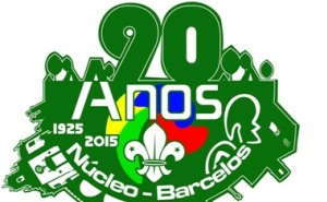 Logotipo dos 90 anos do Núcleo de Barcelos