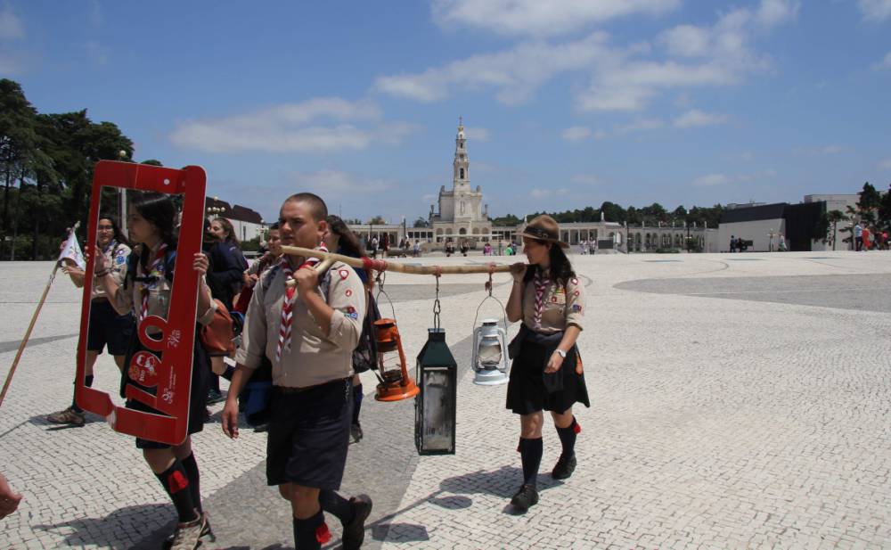 A passagem do Rayde 100 pelo Santuário de Fátima.