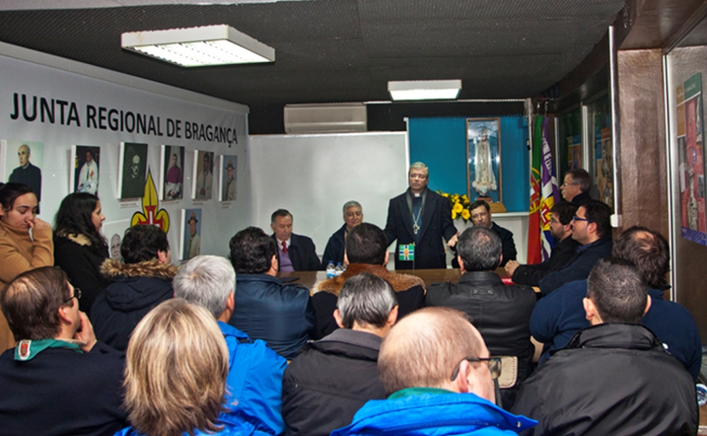 D. José Cordeiro, Bispo de Bragança-Miranda na inauguração da Sede Regional.