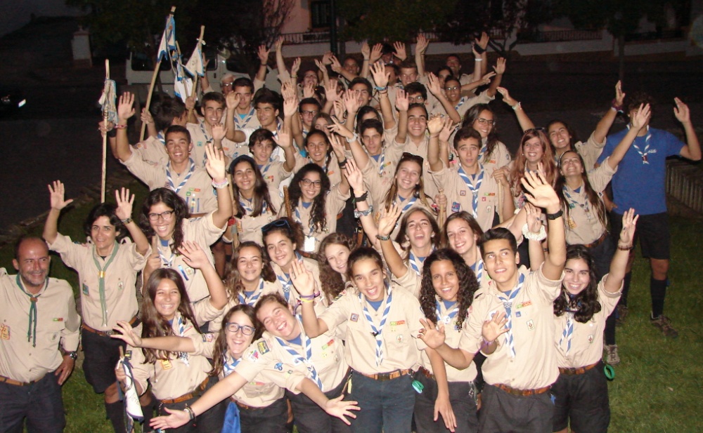 Pioneiros em festa no início da atividade.